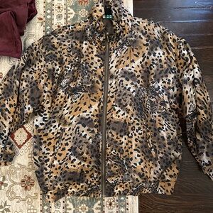 Vintage Silk Leopard Print Jacket